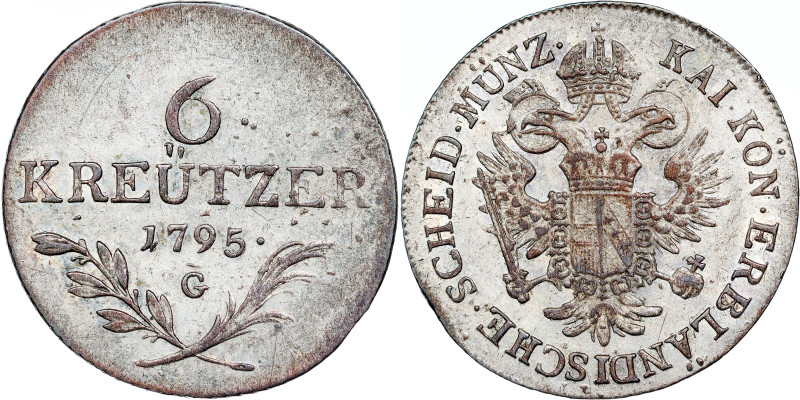 Francis I, Austrian Empire
6 Kreuzer 1795 Baia Mare

Franz I., Kaisertum Österre...