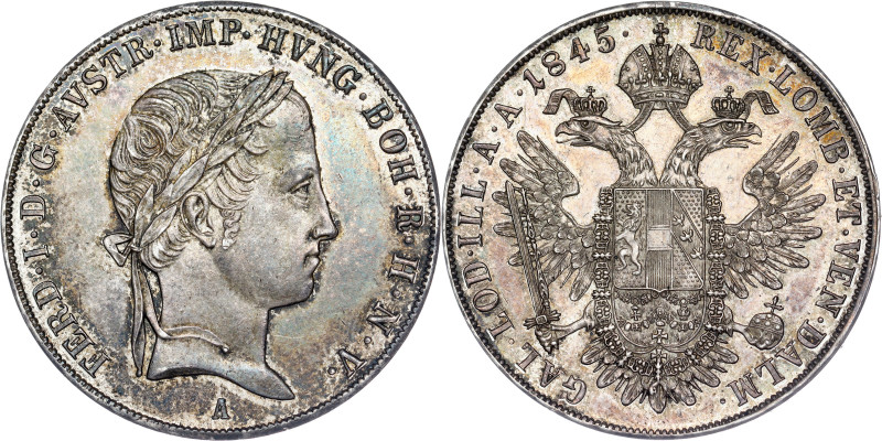 Ferdinand I of Austria, Austrian Empire
Thaler 1845 A Vienna

Ferdinand I. ( Öst...