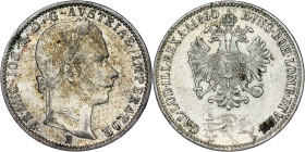 House of Habsburg - Franz Joseph I. (1848-1916) ¼ Gulden 1860 B