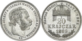 House of Habsburg - Franz Joseph I. (1848-1916) 20 Kreuzer 1869 KB