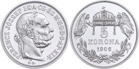 Franz Joseph I. (1848-1916) 5 Korona 1906 KB