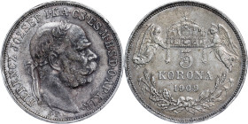 Franz Joseph I. (1848-1916) 5 Korona 1909 KB