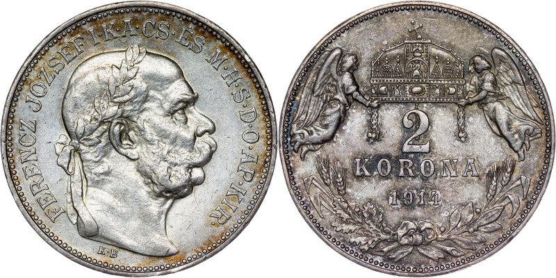 Francis Joseph I, Austrian Empire
2 Korona 1914 KB Kremnica 

Franz Joseph I., K...