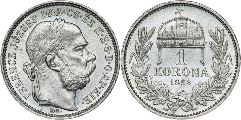 1 Korona / Krone 1893 Kremntiz / Körmöcbánya

UNC/aUNC