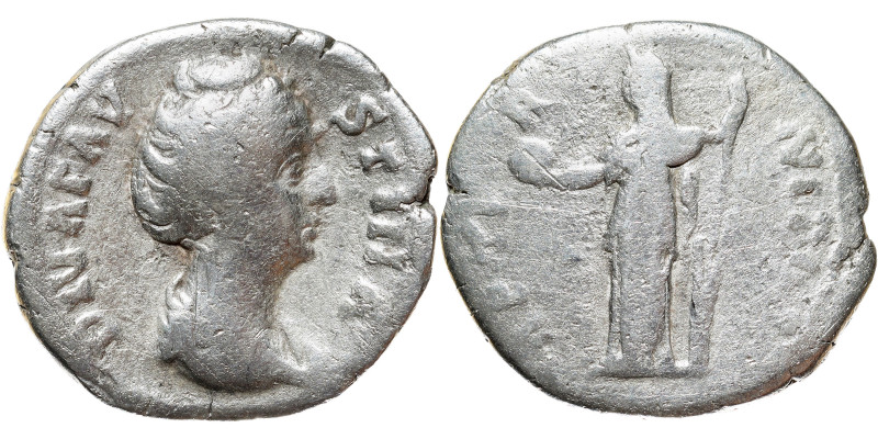 Diva Faustina I Denarius Rome after 141, AR

Draped bust r., hair waved and coil...