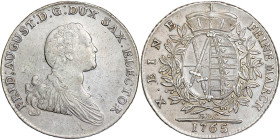 German States – Sachsen-Albertinische Linie - Friedrich August III (I), (1763-1827) Taler 1765 Dresden