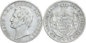 German States - Saxony. John I Vereinstaler 1858 F