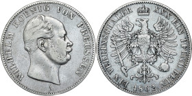 German States - Brandenburg-Preußen Wilhelm I. 1861 - 1886 1 Vereinsthaler, 1862 A