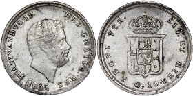 Italian States - Ferdinando II di Borbone (1830-1859) - 10 Grana 1855