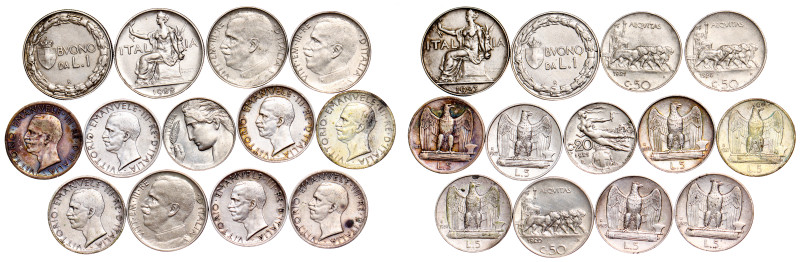 Italian States - SAVOIA - Vittorio Emanuele III (1900-1943) – LOT – 13 pcs

Abou...