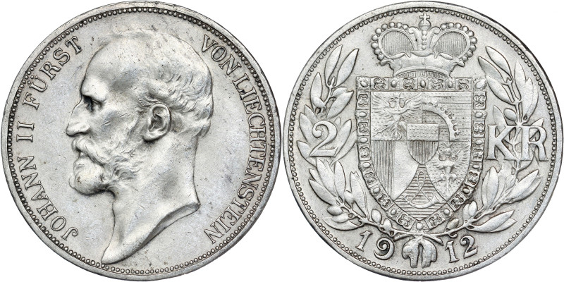 Johann II. (1858 - 1929) 2 Kronen 1912

HMZ 2-1377a; KM Y3.

EF/VZ