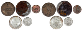 Russia – Finnland – German Occupation LOT – 5 pcs