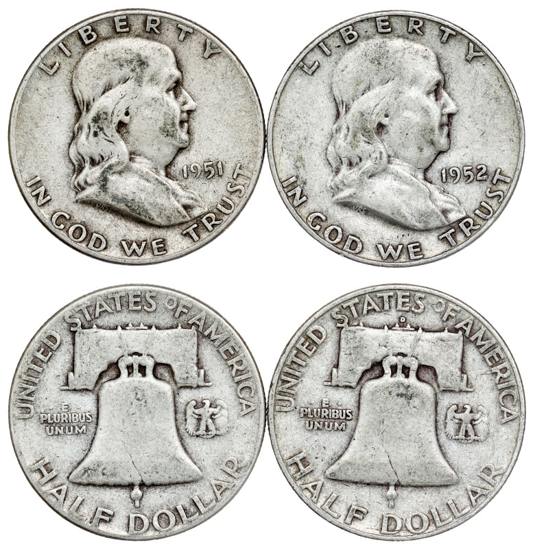 United States – 1951, 1952 Half Dollar

2 pcs

About EF/gVF