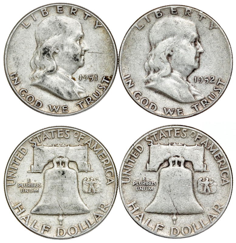 United States – 1951, 1952 Half Dollar

2 pcs

About EF/gVF