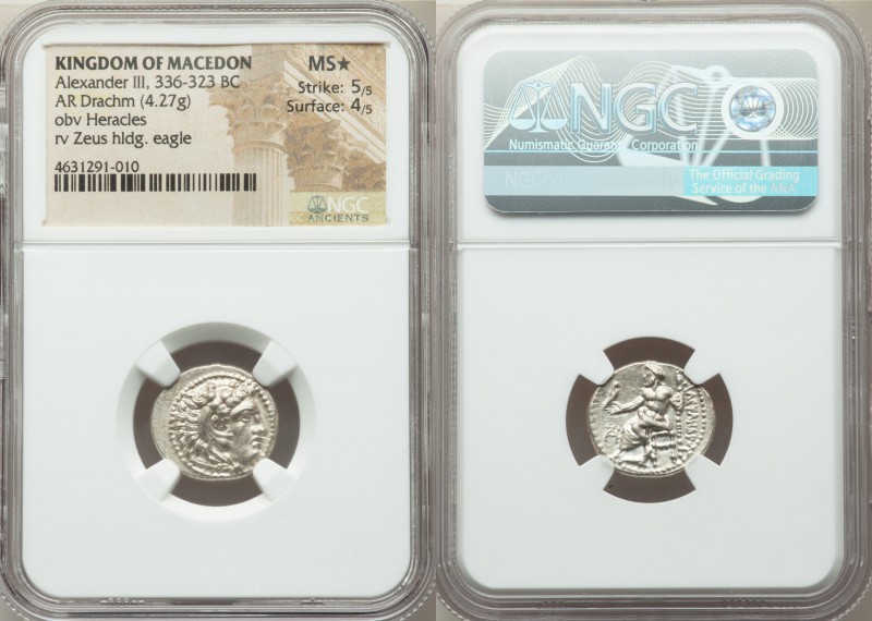 MACEDONIAN KINGDOM. Alexander III the Great (336-323 BC). AR drachm (17mm, 4.27 ...