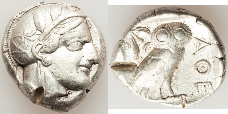 ATTICA. Athens. Ca. 440-404 BC. AR tetradrachm (25mm, 17.17 gm, 9h). VF, test cu...