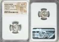 Augustus (27 BC-AD 14). AR denarius (19mm, 3.66 gm, 8h). NGC Choice VF 4/5 - 3/5. Lugdunum, 2 BC-AD 4. CAESAR AVGVSTVS-DIVI F PATER PATRIAE, laureate ...