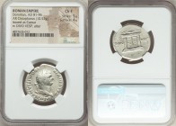 Domitian, as Caesar (AD 81-96). AR cistophorus (26mm, 10.57 gm, 5h). NGC Choice Fine 5/5 - 4/5. Rome, for use in Asia, AD 80-81. CAES DIVI F-DOMITIANV...