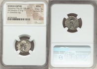 Antoninus Pius (AD 138-161). AR denarius (19mm, 3.31 gm, 6h). NGC MS S 5/5 - 5/5. Rome, AD 153/4. ANTONINVS AVG-PIVS P P TR P XVII, laureate head of A...