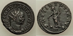Florian (AD 276). AE antoninianus (21mm, 4.12 gm, 5h). AU. Lugdunum, 3rd officina. IMP C M AN FLORIANVS AVG, radiate, draped and cuirassed bust of Flo...