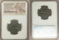 Anonymous. Class A3. Time of Basil II-Constantine VIII (ca. AD 1020-1028). AE follis (26mm, 7.31 gm, 6h). NGC AU 4/5 - 3/5, lt. smoothing. Constantino...