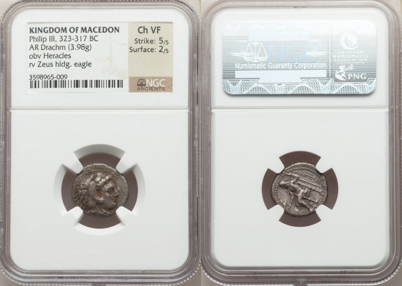 ANCIENT LOTS. Greek. Ca. 380-317 BC. Lot of two (2) AR fractions. NGC VF-Choice ...