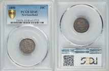 Newfoundland 4-Piece Lot of Certified Assorted Issues PCGS, 1) 10 Cents 1890 - XF45, London mint, KM3. 2) 20 Cents 1900 - XF45, London mint, KM4. 3) 5...