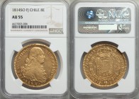 Ferdinand VII gold 8 Escudos 1814 So-FJ AU55 NGC, Santiago mint, KM78. AGW 0.7616 oz.

HID09801242017