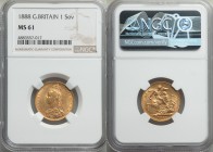 Victoria gold Sovereign 1888 MS61 NGC, KM767, S-3866. AGW 0.2355 oz.

HID09801242017