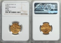 Venice. Ludovico Manin (1789-1797) gold Zecchino ND MS61 NGC, Venice mint, KM755, Fr-1445. 21mm. 3.48gm. LUDOV MANIN S M VENET / DVX. Doge kneeling le...