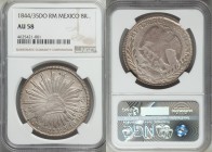 Republic 8 Reales 1844/35 Do-RM AU58 NGC, Durango mint, KM377.4, DP-Do21 (this coin). A very rare overdate variety and a Dunigan and Parker plate coin...