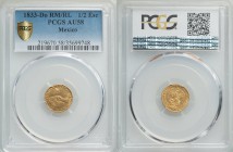 Republic gold 1/2 Escudo 1833 Do-RM/RL AU58 PCGS, Durango mint, KM378.1.

HID09801242017