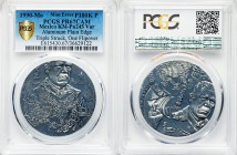 Estados Unidos Mint Error - Triple-Struck aluminum Proof Pattern 100000 Pesos 1990-Mo PR67 Cameo PCGS, Mexico City mint, KM-Pn245var. Plain edge tripl...