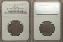 2-Piece Lot of Certified Assorted Issues NGC, 1) Charles & Joanna 2 Reales ND (1542-1555) M-G - VG Details (Environmental Damage), KM-MB12. 2) Estados...