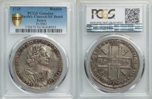 Peter I Rouble 1725 XF Details (Harshly Cleaned) PCGS, KM162.5, Dav-1662. 

HID09801242017