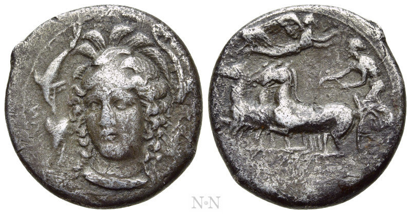 SICILY. Syracuse. Dionysios I (405-367 BC). Hemidrachm. 

Obv: Σ - Y. 
Helmet...