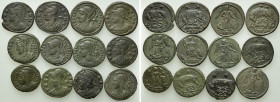 12 Commemorative Folles; URBS ROMA / CONSTANTINOPOLIS