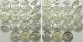 15 x 50 Schilling Silver Coins of Austria (18.00 gr. fine per piece)