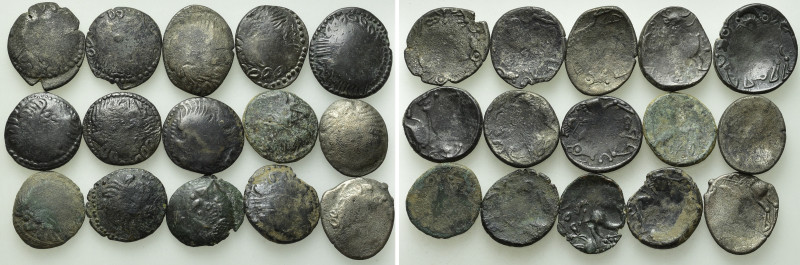 15 Celtic Tetradrachms. 

Obv: .
Rev: .

. 

Condition: See picture.

W...