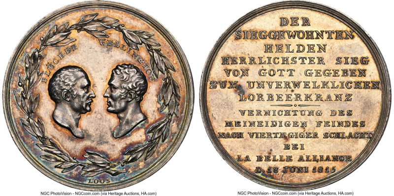 Brandenburg-Prussia. Friedrich William III "Allied Armies Enter Paris" silver Me...