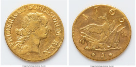 Prussia. Friedrich II gold Ferderick d'Or 1765-A VF (Altered Surface), Berlin mint, Fr-2405. 6.46gm. Not eligible for encapsulation due to altered sur...