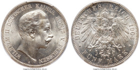 Prussia. Wilhelm II 5 Mark 1904-A MS65 PCGS, Berlin mint, KM523, J-104. Tied with only two others for highest grade at PCGS. HID09801242017 © 2024 Her...