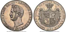 Reuss-Obergreiz. Heinrich XX 2 Taler 1851-A AU Details (Obverse Spot Removed) NGC, Berlin mint, KM105, Dav-797. HID09801242017 © 2024 Heritage Auction...
