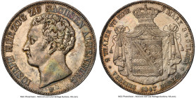 Saxe-Altenburg. Joseph 2 Taler 1847-F MS61 NGC, Dresden mint, KM20. A celebrated low-mintage double Taler from a seldom-encountered German State. HID0...
