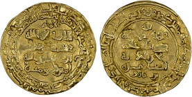 GREAT SELJUQ: Barkiyaruq, 1093-1105, AV dinar (3.53g), Madinat al-Salam, AH487, A-1682.1, Jafar, citing the caliph al-Mustazhir in his first year, VF,...