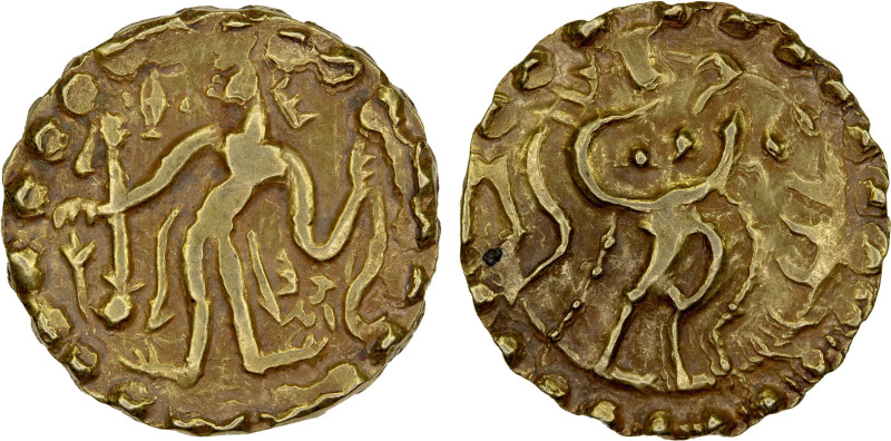 SAMATATA: Sri Kumara, Rata dynasty, ca. 620-650, AV dinar (5.69g), ECB-SAM.12, Z...