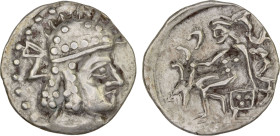 YUEH CHI: Anonymous, AR tetradrachm (9.38g), after 130 BC, Alram-1228.1, Mitch-IG-494, Central Asian imitation based on the Indo-Greek tetradrachm of ...