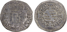 BRAZIL: Pedro II, 1695-1698, AR 40 reis, ND (1695-1698), KM-76, once lightly cleaned, Bahia Mint, VF.

Estimate: USD 100 - 200