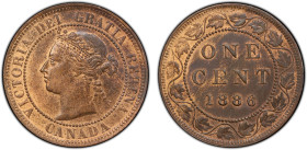 CANADA: Victoria, 1858-1901, AE cent, 1886, KM-7, obverse #2 variety, a lovely example, PCGS graded MS63 RB.

Estimate: USD 100 - 200