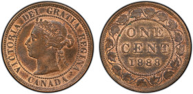 CANADA: Victoria, 1858-1901, AE cent, 1888, KM-7, a lovely example, PCGS graded MS63 RB.

Estimate: USD 100 - 200